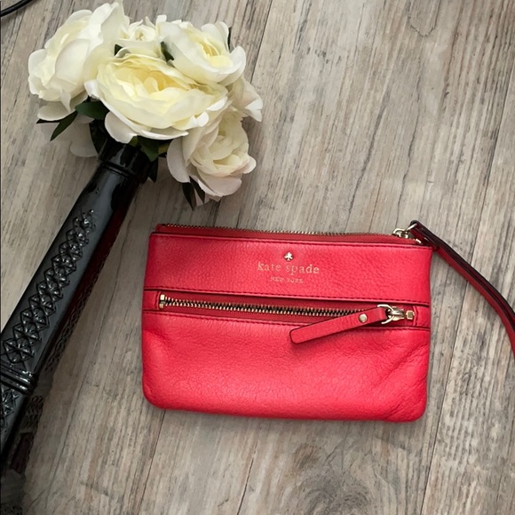 kate spade Handbags - kate spade hot pink wristlet - Needs TLC!